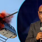 Crashed helicopter