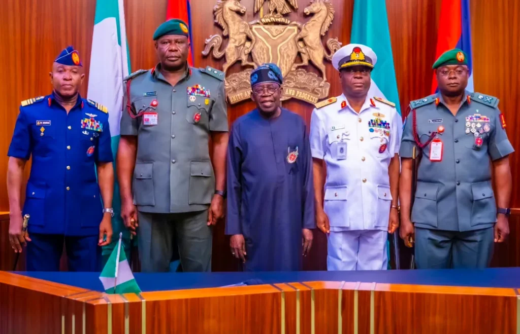 Tinubu and security chiefs