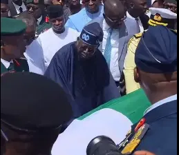 Tinubu recieved Buhari's body