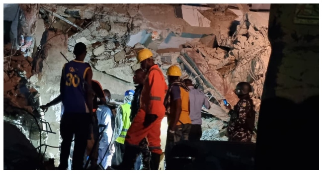 Collapsed building